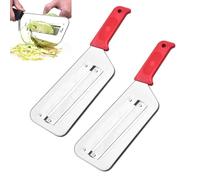 Cabbage Slicer for Coleslaw, 2026 Upgraded Stainless Steel Lettuce Chopper, Multifunctional Vegetable Cutter Slicers, Cabbage Slicer Knife for Kitchen (Red 2pcs)