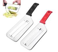 Cabbage Slicer for Coleslaw, 2026 Upgraded Stainless Steel Lettuce Chopper, Multifunctional Vegetable Cutter Slicers, Cabbage Slicer Knife for Kitchen (Red Black 2pcs)