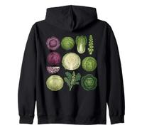 Cabbage Vegetable Botanical Garden Gardening Cabbages Zip Hoodie
