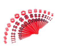 CABBE KALLO 50 Pcs 14G-00G Ear Stretching Kit Acrylic Tapers Plugs Silicone Tunnels Gauges Expander Set Body Piercing Jewelry…, Resin, botswana agate