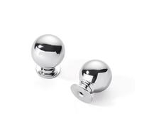 CABDM 10 Pack 1-1/4 Inch Solid Polished Chrome Cabinet Knobs Large Heavy Duty Drawer Knobs Kitchen Cabinet Hardware Vintage Ball Knobs Pulls for Drawers.
