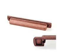 CABDM 2 Pack Cup Pulls 5"(128mm) Center to Center Drawer Pulls Antique Copper Cabinet Handles Kitchen Hardware Vintage Bin Cup Drawer Handles Copper Knobs