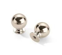 CABDM 20 Pieces 2.5 cm Vintage Ball Polished Nickel Cabinet Knobs Kitchen Cabinet Hardware Drawer Knobs Handles for Drawers