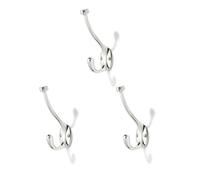 CABDM The 3 Pack 5-1/2 inch Heavy-Duty Coat Hooks are Suitable for Overcoats/Hats/Keys/Bags/Bathrobes, and The Polished Nickel Towel Robe Hooks are Suitable for Both Household and Commercial uses