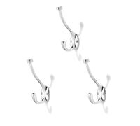 CABDM The 3 Pack 5-1/2 inch Heavy-Duty Coat Hooks are Suitable for Overcoats/Hats/Keys/Bags/Bathrobes, and The Polished Chrome Towel Robe Hooks are Suitable for Both Household and Commercial uses