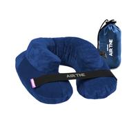 Cabeau Air TNE Inflatable Travel Neck Pillow Lightweight Inflatable Core, Customized Fit, Adjustable Chin Strap, with Compact Carrying Case for Comfort On-The-Go (Royal Blue)