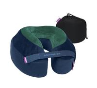 Cabeau Best Neck Pillow for Travel - Evolution Earth Deluxe - 360° Head, Neck and Chin Support for Sleeping - Sustainable Memory Foam - Removable, Washable Cover with Compact Carrying Case (Terra)
