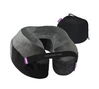 Cabeau Best Neck Pillow for Travel - Evolution Earth Deluxe - 360° Head, Neck and Chin Support for Sleeping - Sustainable Memory Foam - Removable, Washable Cover with Compact Carrying Case (Wind)