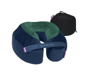 Cabeau Best Neck Pillow for Travel - Evolution Earth Deluxe - 360° Head, Neck and Chin Support for Sleeping - Sustainable Memory Foam - Removable, Washable Cover with Compact Carrying Case (Terra)