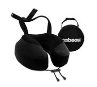 Cabeau Evolution S3 Travel Pillow - Airplane Seat Straps - Ensures Your Head Won't Fall Forward - Relax with Plush Memory Foam - Quick-Dry Fabric Keeps You Cool and Dry (Indigo).., Jet black, S3