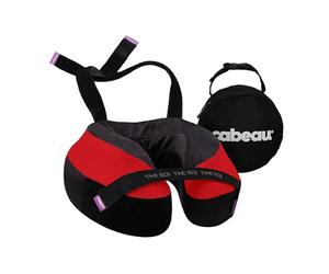 Cabeau The Neck's Evolution, TNE S3 Travel Neck Pillow Memory Foam Airplane Pillow - Neck Pillow with Attachment Straps - 360-Degree Support for Travel, Home, Office, and Gaming - (London Red)