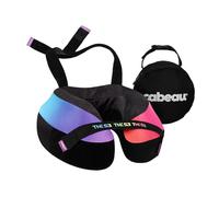 Cabeau Travel Neck Pillow for Airplanes - The Neck’s Evolution, TNE S3 - Supportive Memory Foam Design for Long Haul Flights - Attachable Seat Straps and 360° Support (Amsterdam Rainbow)