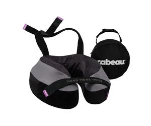 Cabeau Travel Neck Pillows for Airplanes - The Neck’s Evolution, TNE S3 - Supportive Memory Foam Design for Long Haul Flights - Attachable Seat Straps and 360° Support (Berlin Grey)