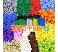 Cabeeskii 1330 Pieces Classic Building Bricks, Building Blocks Compatible with All Major Brands, Includes 16 Small Baseplates & Wheels, Educational Toy for Kids