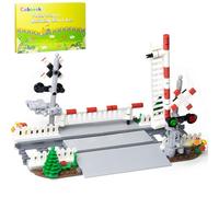 Cabeeskii City Railway Crossing with Railing & 2 Tracks - Railway Intersection for Railway | Train Rail Accessories Compatible with Large Brands
