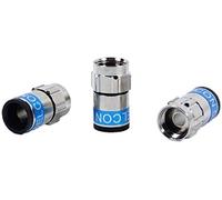 Cabelcon F-56 5.1W Self Install Nitin with Integrated O-Ring (Waterproof) F-Connector Blue RG6 / 7 mm (Pack of 100 F-6-TD 5.1 NI)