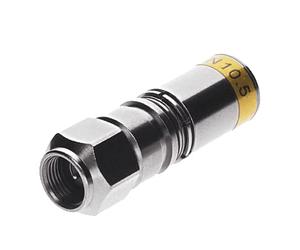 Cabelcon FM-RG11-CX3 7.5 F Compression Connector RG-11/10.5 mm Silver Yellow