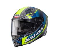 Caberg Avalon Motorcycle Helmet X Optic Matt Grey Blue Yellow