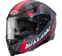 Caberg Avalon X Full Face Motorcycle Motorbike Helmet - Optic Black / Red / Grey