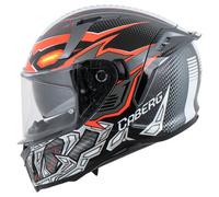 CABERG AVALON GURKHA Integralhelm schwarz-grau-fluo orange XS