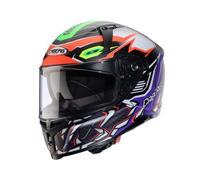 Caberg Avalon X Motorcycle Motorbike Gurkha Matt Blk/Orange Fluo/Green Fluo/Pur