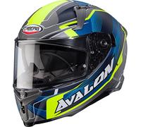 Caberg Avalon X Optic Matt Grey Blue Yellow Helmet