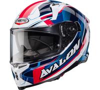 Caberg Avalon X Motorbike Motorcycle Optic White/Blue/Red Helmet