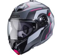 Caberg Duke Evo Flip-Up Motorcycle Motorbike Helmet - Move Gun / Black / Fuchsia