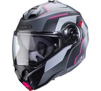 Caberg Duke Evo Flip-Up Motorcycle Motorbike Helmet - Move Gun / Black / Fuchsia