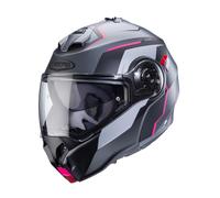 Caberg Duke Evo Flip-Up Motorcycle Motorbike Helmet - Move Gun / Black / Fuchsia