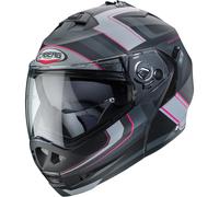 Caberg Motorcycle Helmet Duke II Tour - Flip-up - Matt Black/Pink/Anthracite/Silver - M