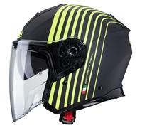 Caberg Flyon Motorcycle Helmet Bakari Matt Black/Yellow Open Face
