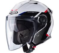 Caberg Flyon II Boss Jet Helmet, black-white-red, size M for Men