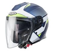 Caberg Flyon Motorcycle Helmet Rio Matt Blue/White/Yellow/Silver Open Face