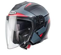 Caberg Flyon Motorcycle Helmet Rio Matt Black/Red/Silver Open Face