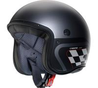 CABERG FREERIDE X DAYTONA Jethelm matt gun metal-schwarz-weiss XL