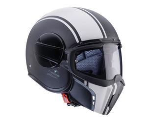 Caberg Ghost Open Face Motorcycle Helmet With Face Mask Legend Matt Black/White