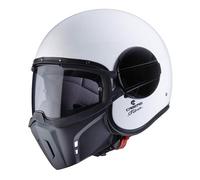 Caberg Ghost Plain Open Face Motorcycle Helmet Jet With Goggles Green White