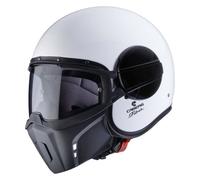 Caberg Ghost Plain Open Face Motorcycle Helmet Jet With Goggles Green White