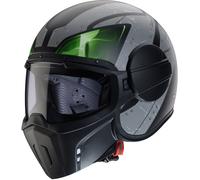 Caberg Ghost X Vyrus Jet Helmet, black matt/grey/green, size L (59)