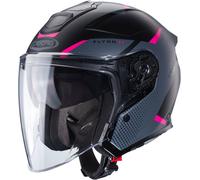 Caberg Motorrad Jethelm Flyon II Boss Matt-Schwarz/Grau-Fuchsia