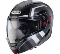 Caberg Motorrad Klapphelm Horus X Road Matt-Schwarz/Gun-Metallic-Weiß