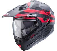 Caberg Motorrad Klapphelm Tourmax X Sarabe Matt-Gun Metallic/Schwarz-Rot