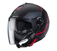 Caberg Riviera V4 X Geo Matt Black / Anthracite / Red Motorcycle Helmet