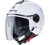 Caberg RIVIERA V4 X Jet Helmet Metallic White with Sun Visor and Long Visor ECE 22.06 XXL 63/64