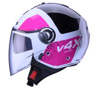 Caberg Riviera V4 X Alpha Jet Helmet, black-white-pink, size XS for Men