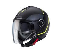 Caberg Riviera V4X Geo Motorcycle Helmet Matt Black / YELLOW OPEN FACE