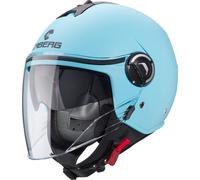 Caberg Riviera V4X Helmet, Open Face Jet Motorcycle Scooter - Matt Light Blue