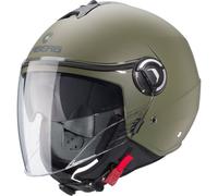 Caberg Riviera V4X Helmet, Open Face Motorcycle Scooter - Matt Military Green