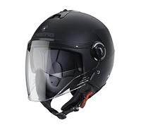 Caberg Riviera V4X Helmet, Open Face Jet Motorcycle Motorbike Scooter Matt Black